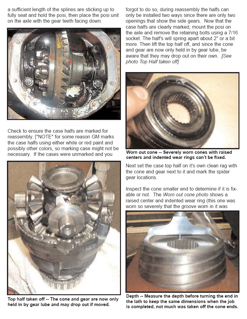 BW 9-Bolt Positraction Cone Repair