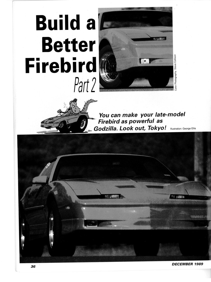 Building a better Firebird -  Hi Performance Pontiac Dec 89