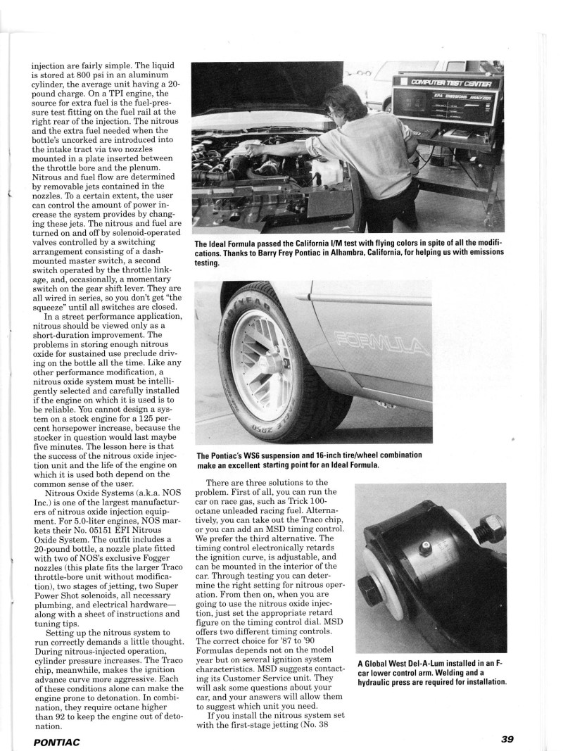 Building a better Firebird -  Hi Performance Pontiac Dec 89