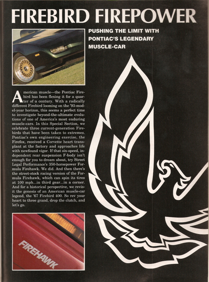 Firebird Firepower - Motor Trend - December 1991
