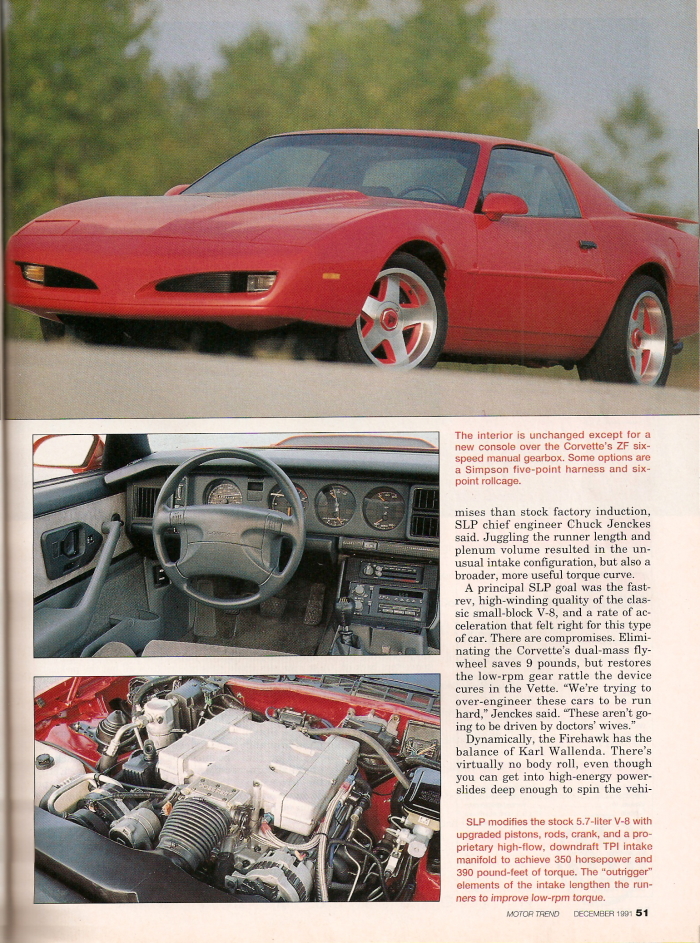 Firebird Firepower - Motor Trend - December 1991