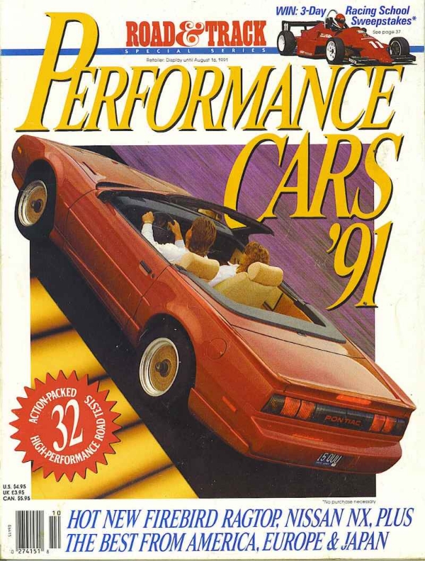 Road & Track - 1991 Performance Cars - Firebird Trans Am Convertible