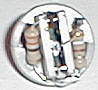 Led socket with resistors