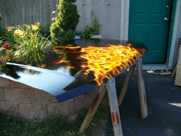 Hot Rod Flames Airbrush Template for Fire & Flames ca.A4