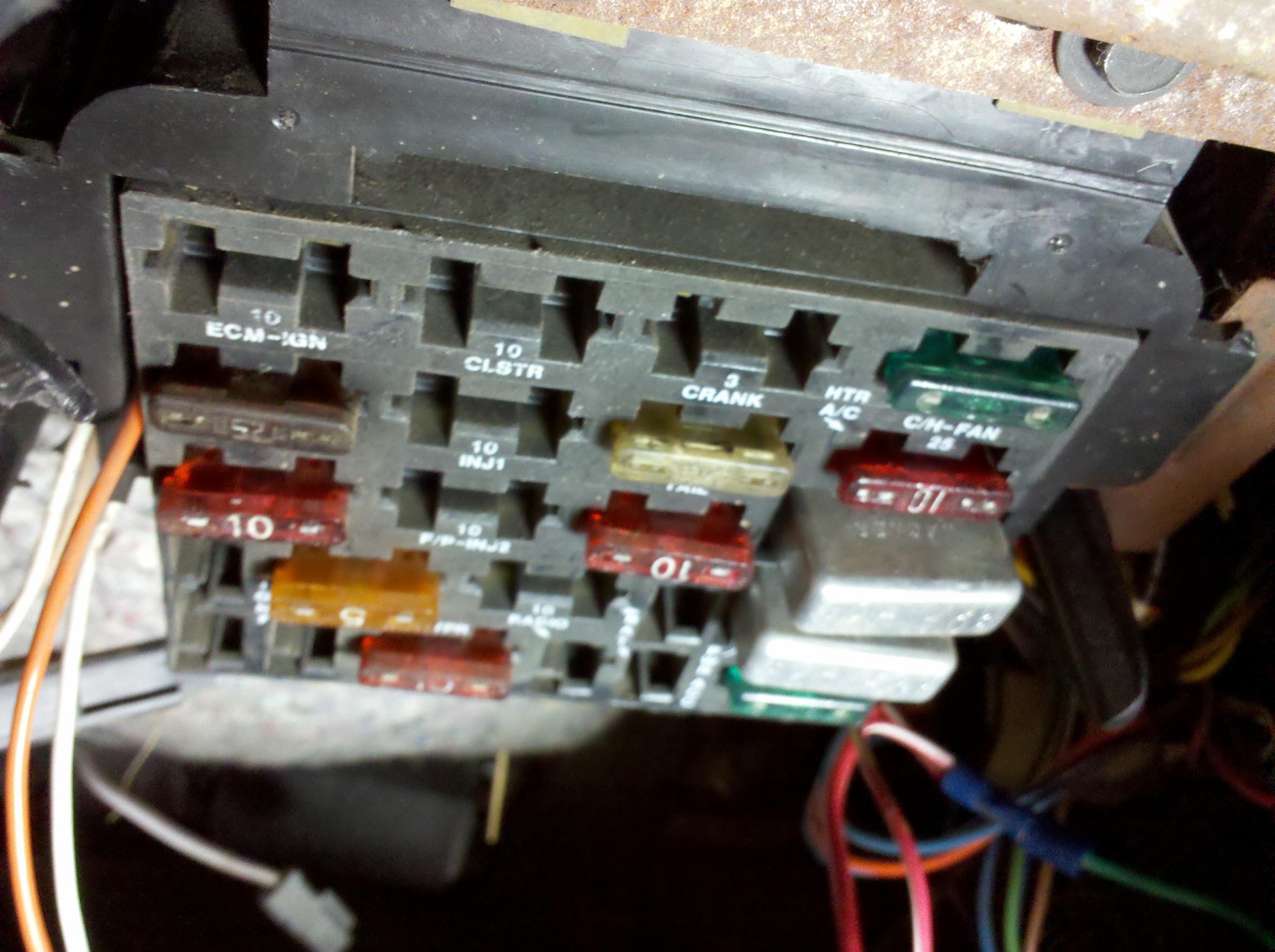 Missing some fuses on 1989 Trans am - Third Generation F-Body Message