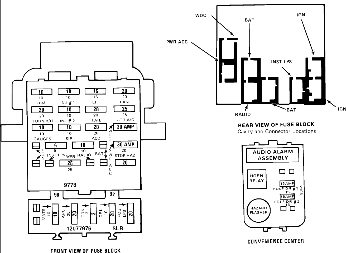 87 Camaro Fuse Panel Diagram