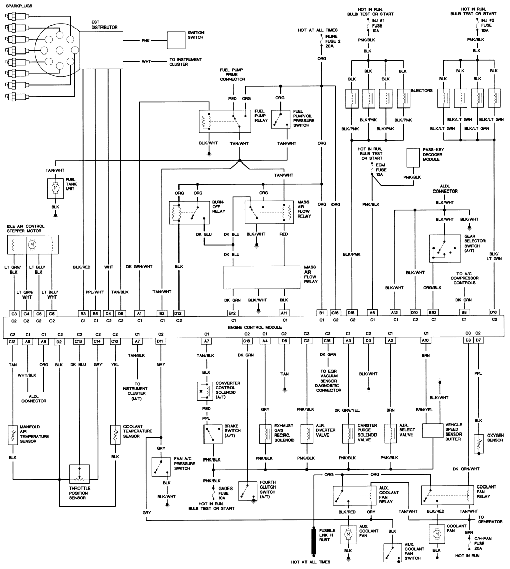 Help with rewiring Fuel pump relay - Third Generation F ... gmc 7 pin connector wiring diagram 