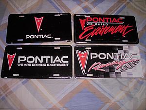 PONTIAC DISPLAY LICENSE PLATES/ Set of FOUR/ Excellent Cond.-p1010073-2-.jpg