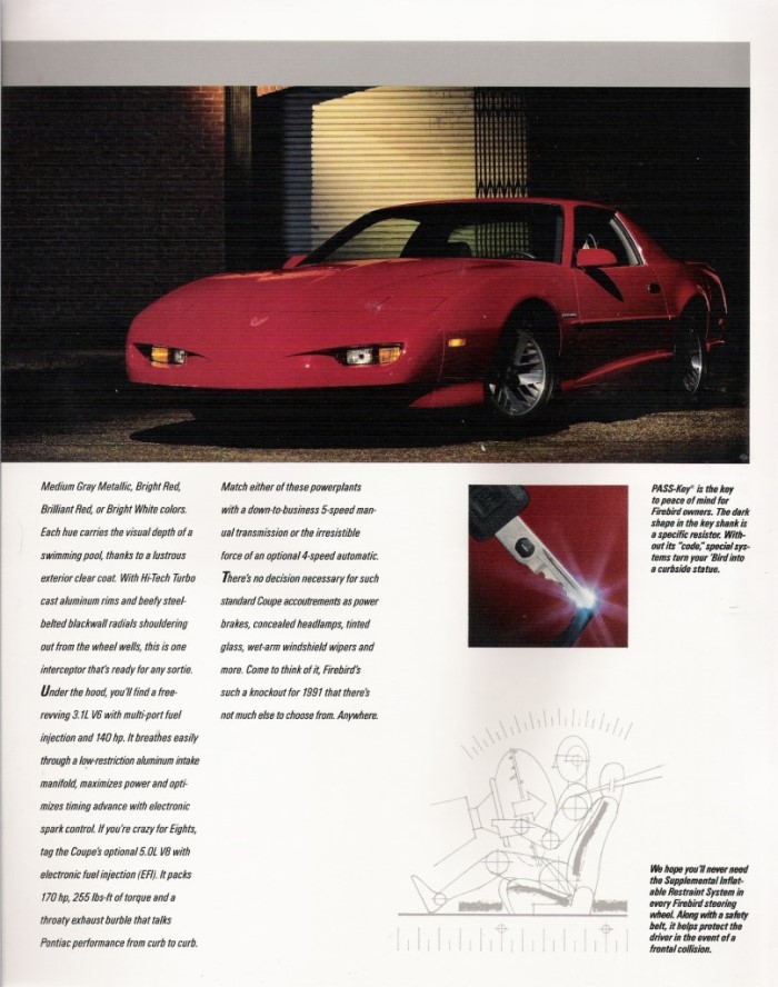 1991 Firebird Sales Brochure 