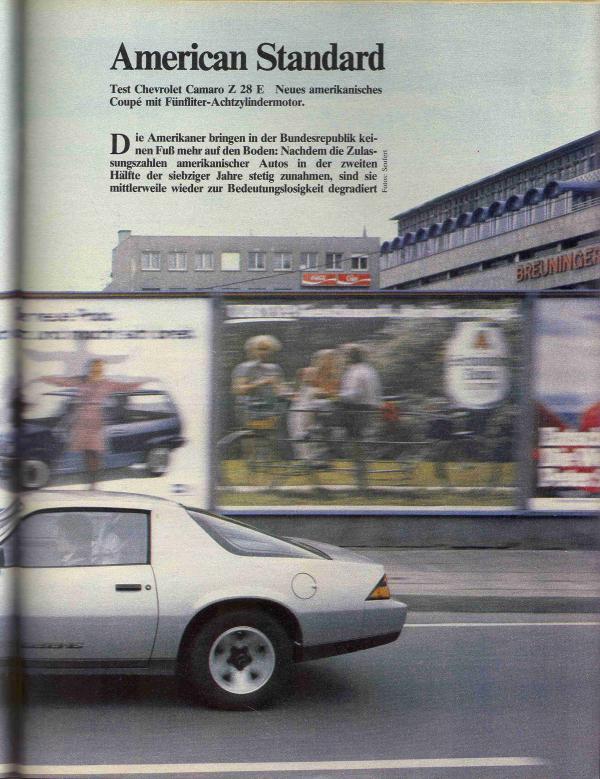 1982 Z28-E Auto Moto and Sport Magazine - November 1982