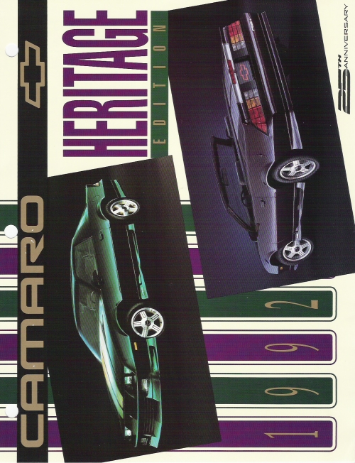 1992 Camaro Heritage Brochure