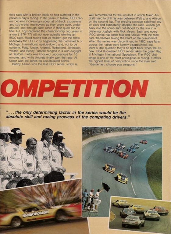 1984 IROC Competion