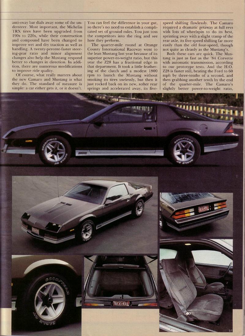 Mustang vs. Camaro - Car and Driver - June 1983