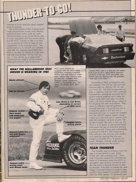 Thunder to Go Hot Rod February 1985