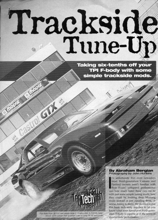 Trackside Tuneup - GM High Tech Performance - January 1999